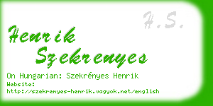 henrik szekrenyes business card